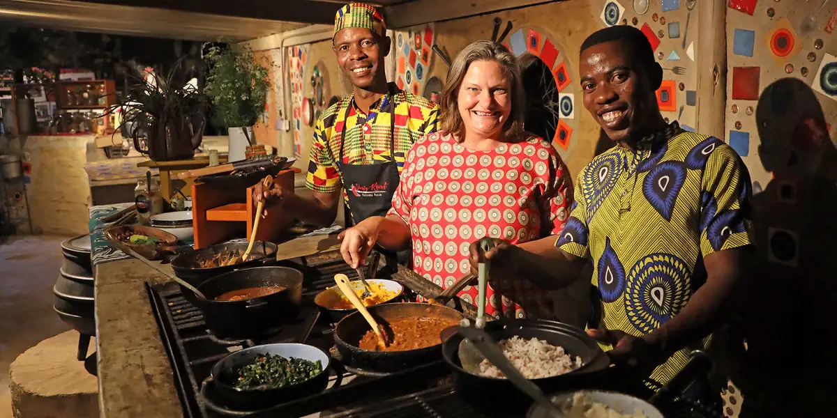 Unik restaurant i Victoria Falls