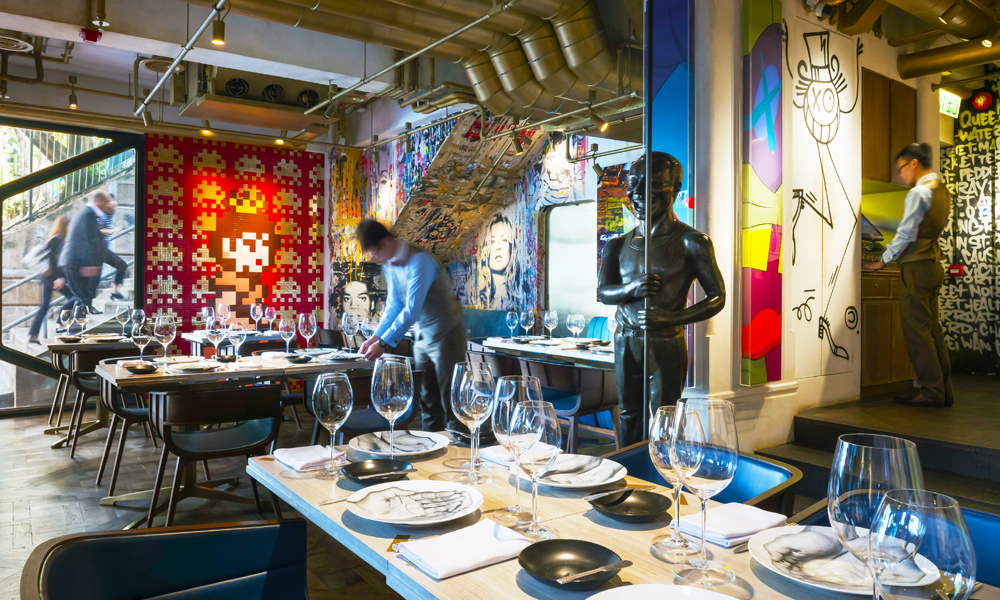 På restauranten BIBO møter urban gatekunst fransk gourmet. Foto: BIBO